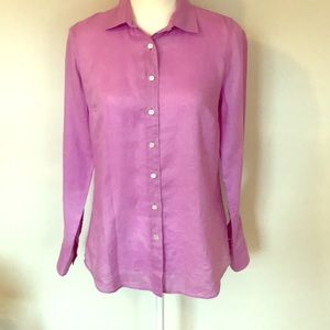 J.Crew lilac linen button down